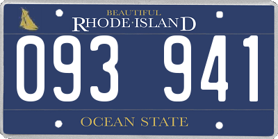 RI license plate 093941