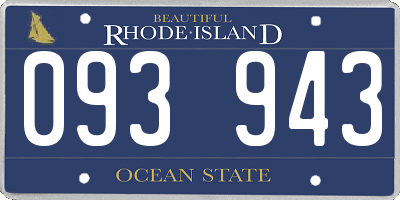 RI license plate 093943
