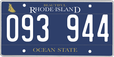 RI license plate 093944