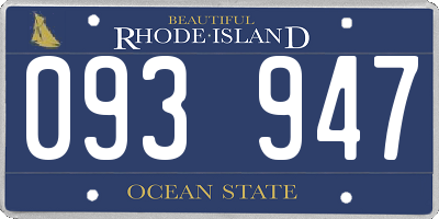 RI license plate 093947