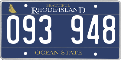 RI license plate 093948
