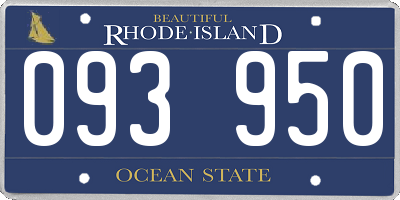 RI license plate 093950