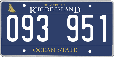 RI license plate 093951
