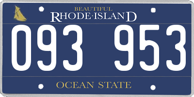 RI license plate 093953
