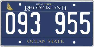 RI license plate 093955