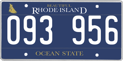 RI license plate 093956