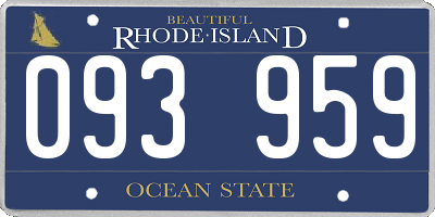RI license plate 093959