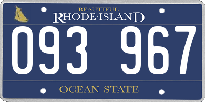 RI license plate 093967