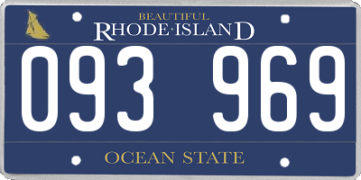 RI license plate 093969