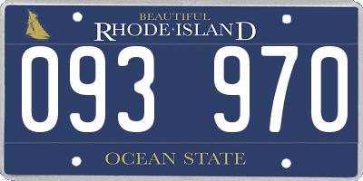 RI license plate 093970