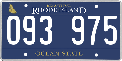 RI license plate 093975
