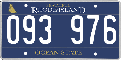 RI license plate 093976