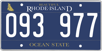 RI license plate 093977