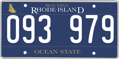 RI license plate 093979