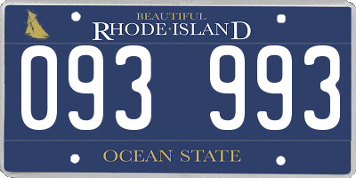 RI license plate 093993