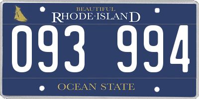 RI license plate 093994