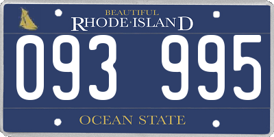 RI license plate 093995