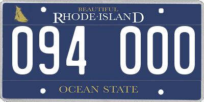 RI license plate 094000