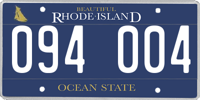 RI license plate 094004