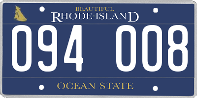 RI license plate 094008