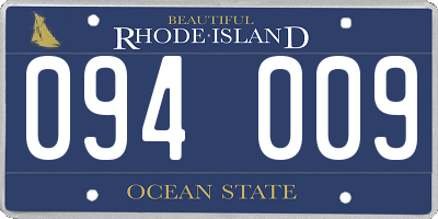 RI license plate 094009