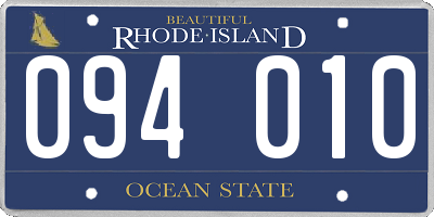 RI license plate 094010