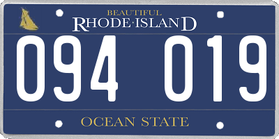 RI license plate 094019
