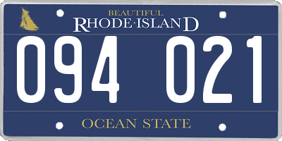 RI license plate 094021