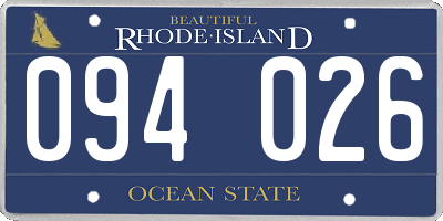 RI license plate 094026