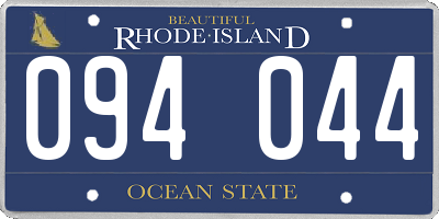 RI license plate 094044