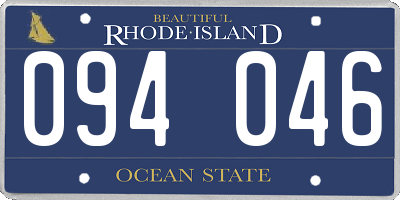 RI license plate 094046
