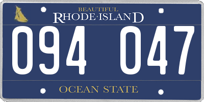 RI license plate 094047