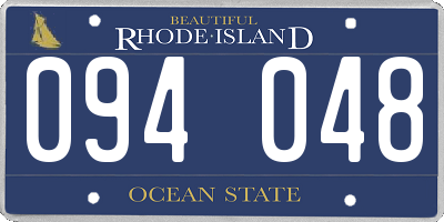 RI license plate 094048