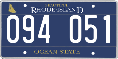 RI license plate 094051