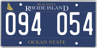 RI license plate 094054