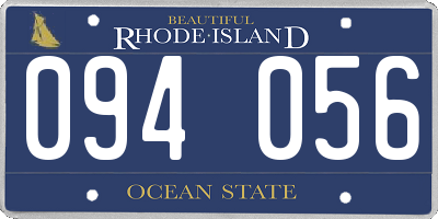 RI license plate 094056