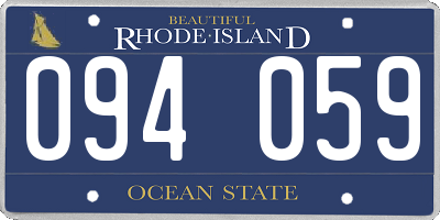 RI license plate 094059