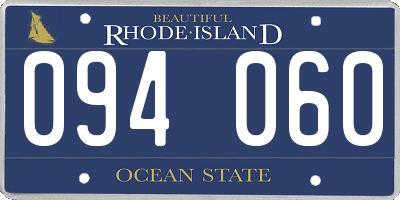 RI license plate 094060