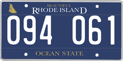 RI license plate 094061