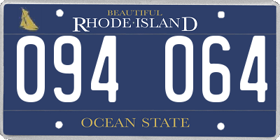 RI license plate 094064