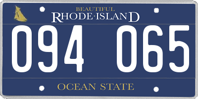 RI license plate 094065