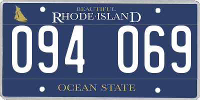 RI license plate 094069
