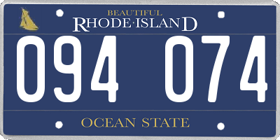 RI license plate 094074