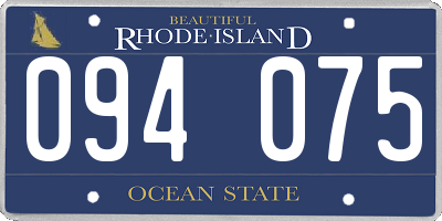 RI license plate 094075