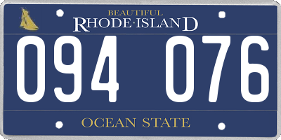 RI license plate 094076