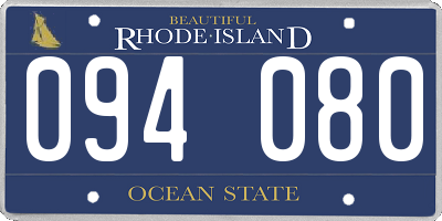 RI license plate 094080