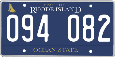 RI license plate 094082