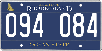 RI license plate 094084