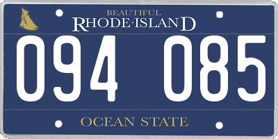 RI license plate 094085