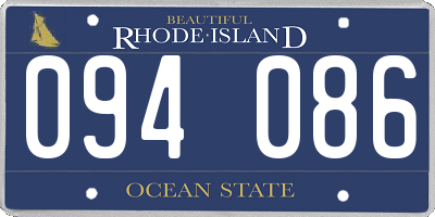 RI license plate 094086